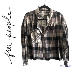 FREE PEOPLE plaid shacket sz M NWT